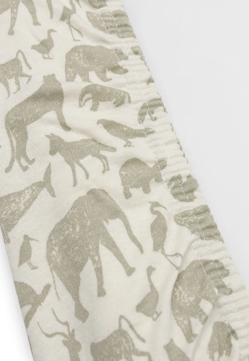 Jollein Aankleedkussenhoes Jersey 50x70cm Animals - Olive Green