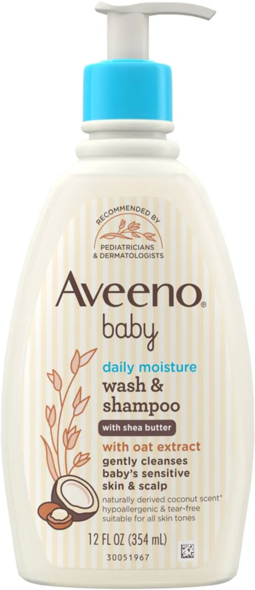 Aveeno Baby Daily Moisture Wash & Shampoo 354ml