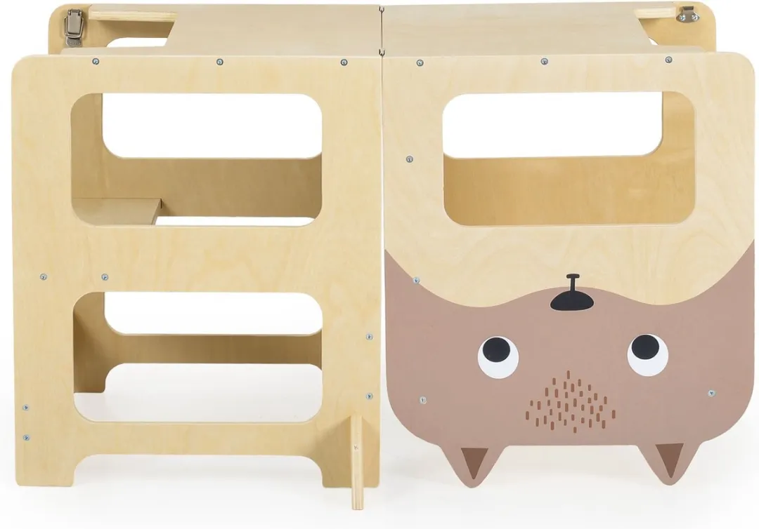 Moni Toys 3-in-1 Houten Leertoren Naturel