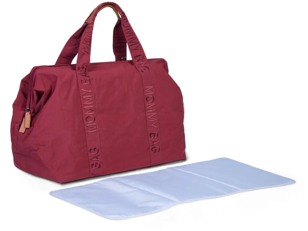Childhome zzz Mommy Bag Signature Urban Bordeaux - Luiertas 55x30x40cm - afbeelding 3 van 6