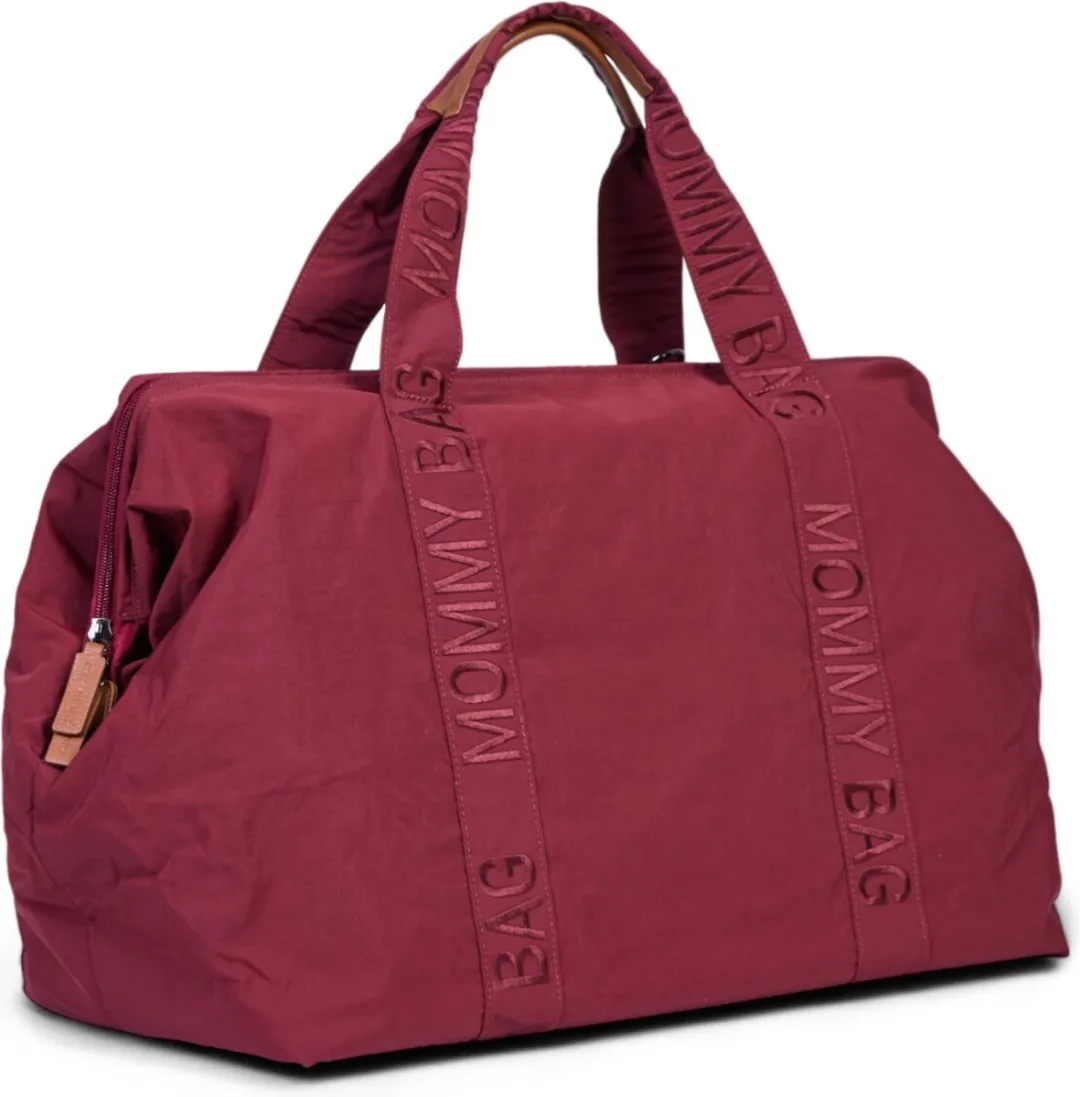 Childhome zzz Mommy Bag Signature Urban Bordeaux - Luiertas 55x30x40cm - afbeelding 2 van 6