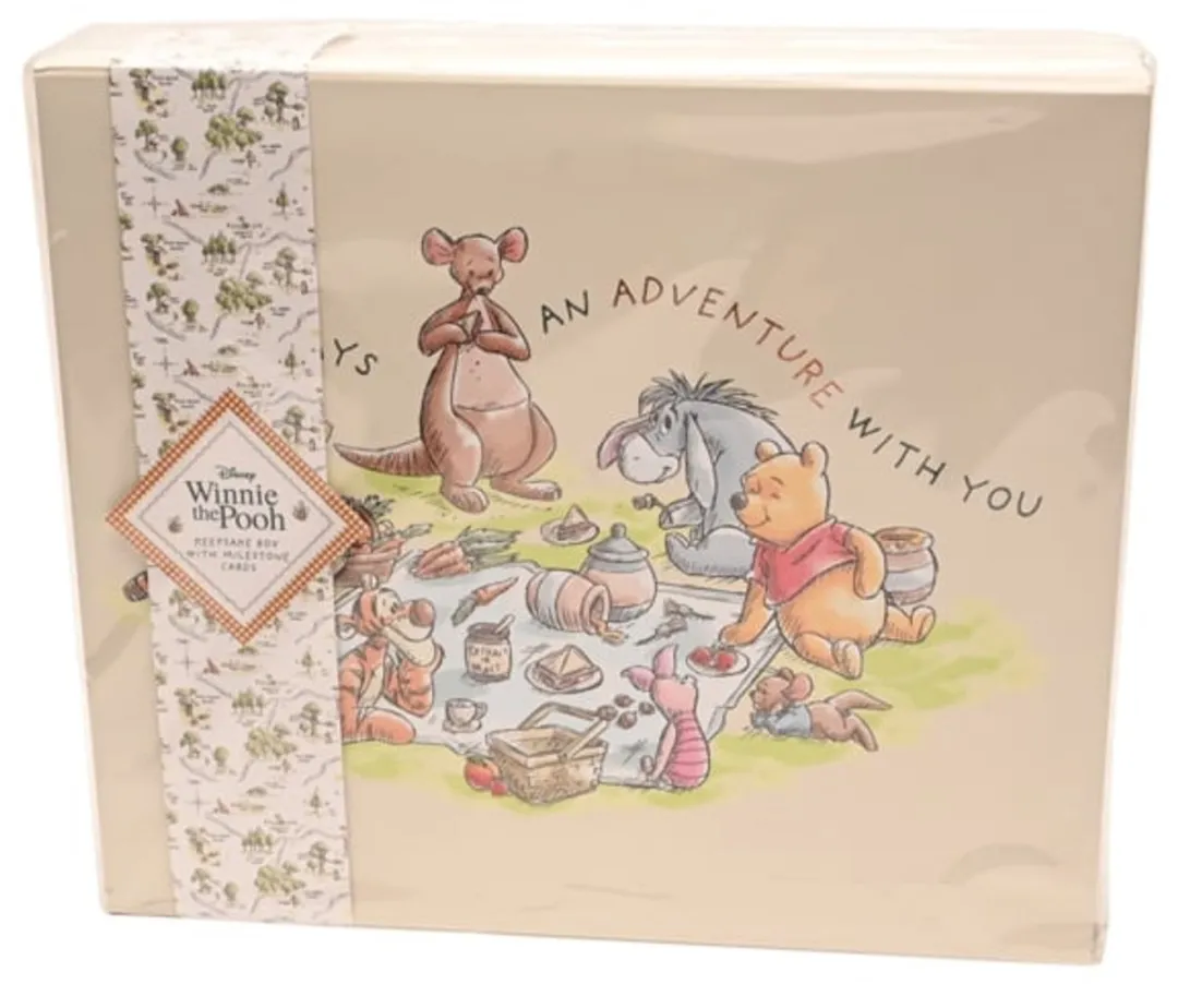 Disney Winnie de Poeh Bewaardoos - 12 Milestone Kaarten - Wit