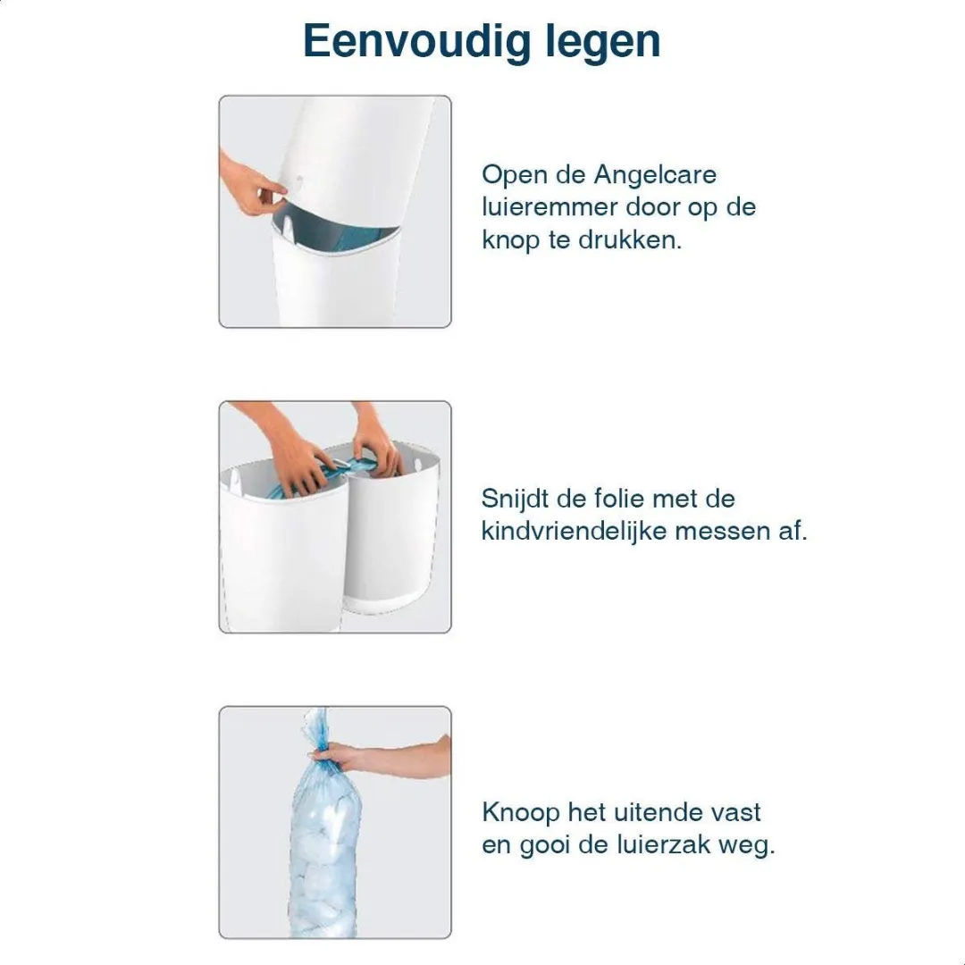 Angelcare Classic XL Luieremmer 70L - Wit