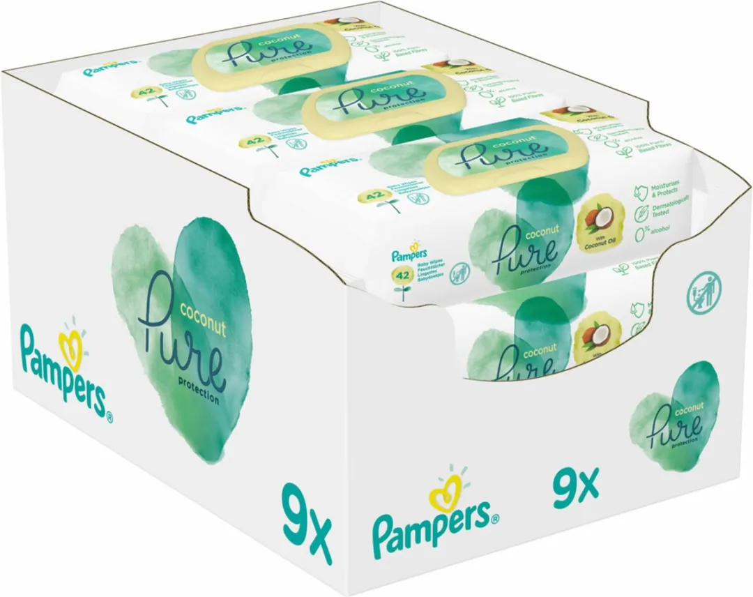 Pampers Billendoekjes Harmonie Coconut 378 Stuks
