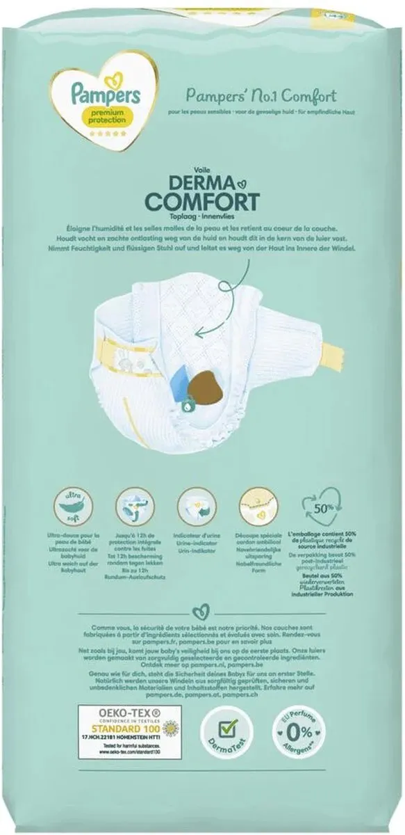 Pampers Premium Protection Maat 1 Luiers - 88 Stuks
