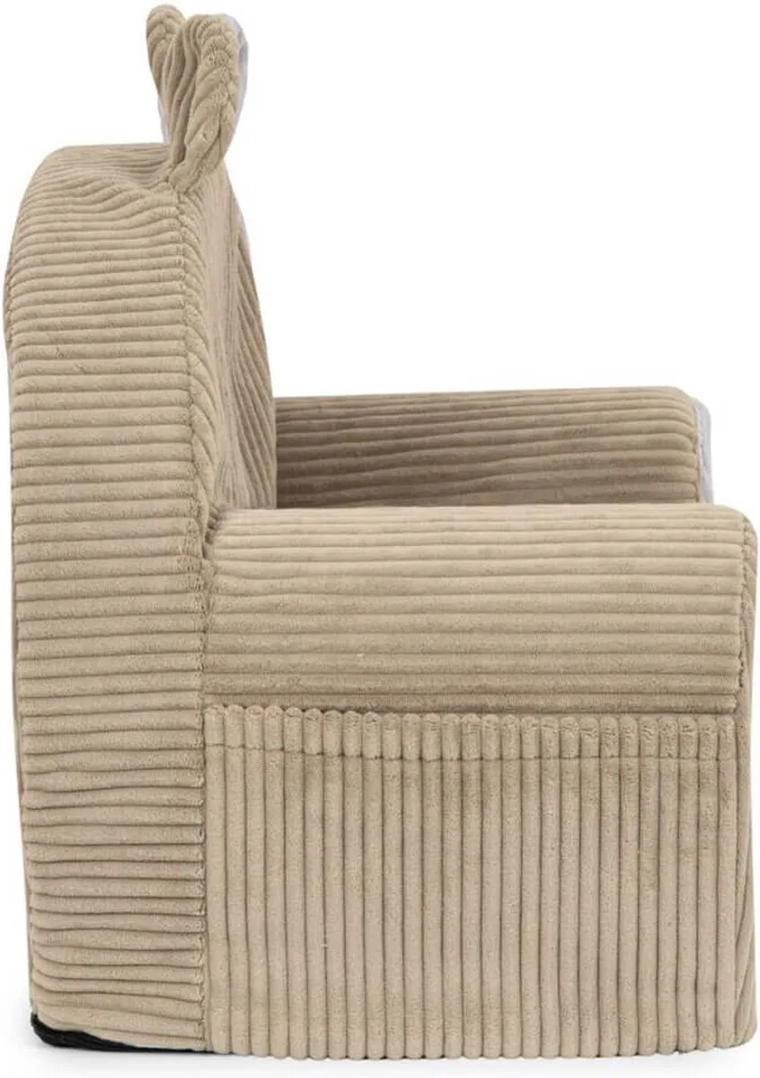 TreeToys Kinderfauteuil Beige Ribstof