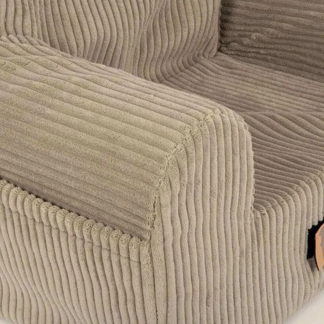 TreeToys Kinderfauteuil Beige Ribstof