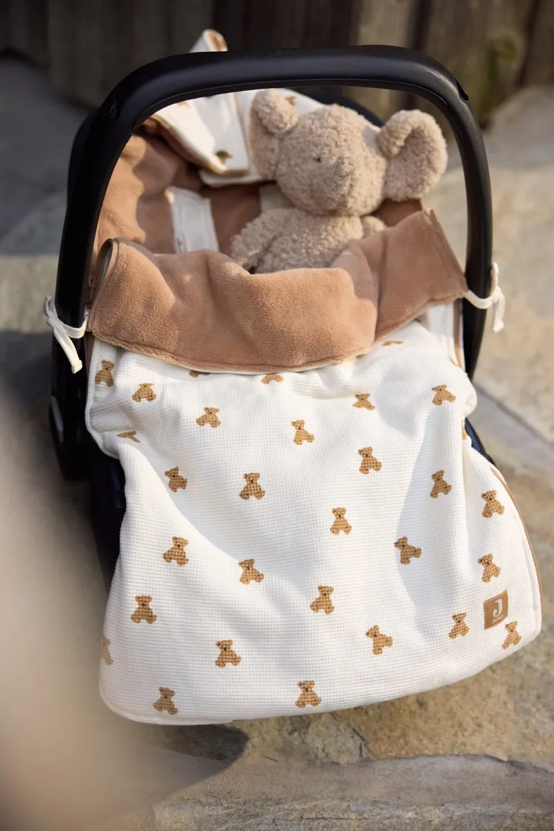 Jollein Voetenzak Mini Teddy Bear 82x42cm - Waffle