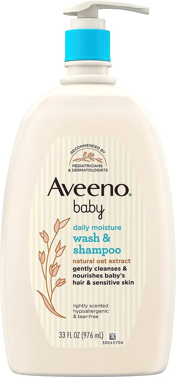 Aveeno Baby Daily Moisture Wash & Shampoo 976ml