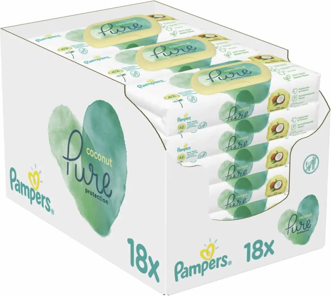 Pampers Pure Coconut Babydoekjes 756 Stuks