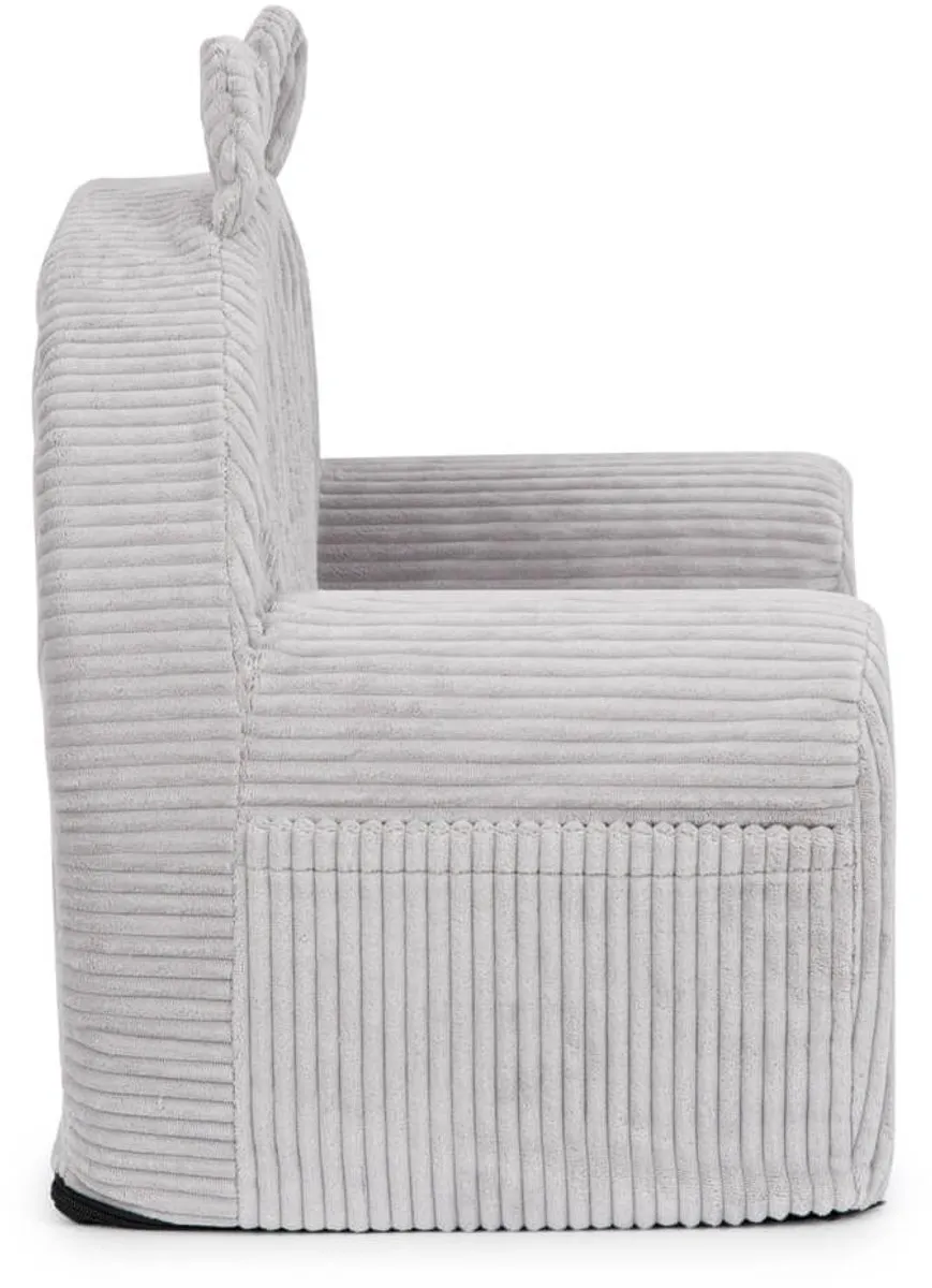 TreeToys Kinderfauteuil Grijze Ribstof