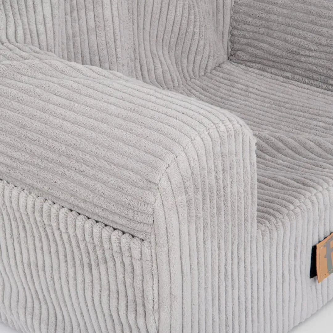 TreeToys Kinderfauteuil Grijze Ribstof