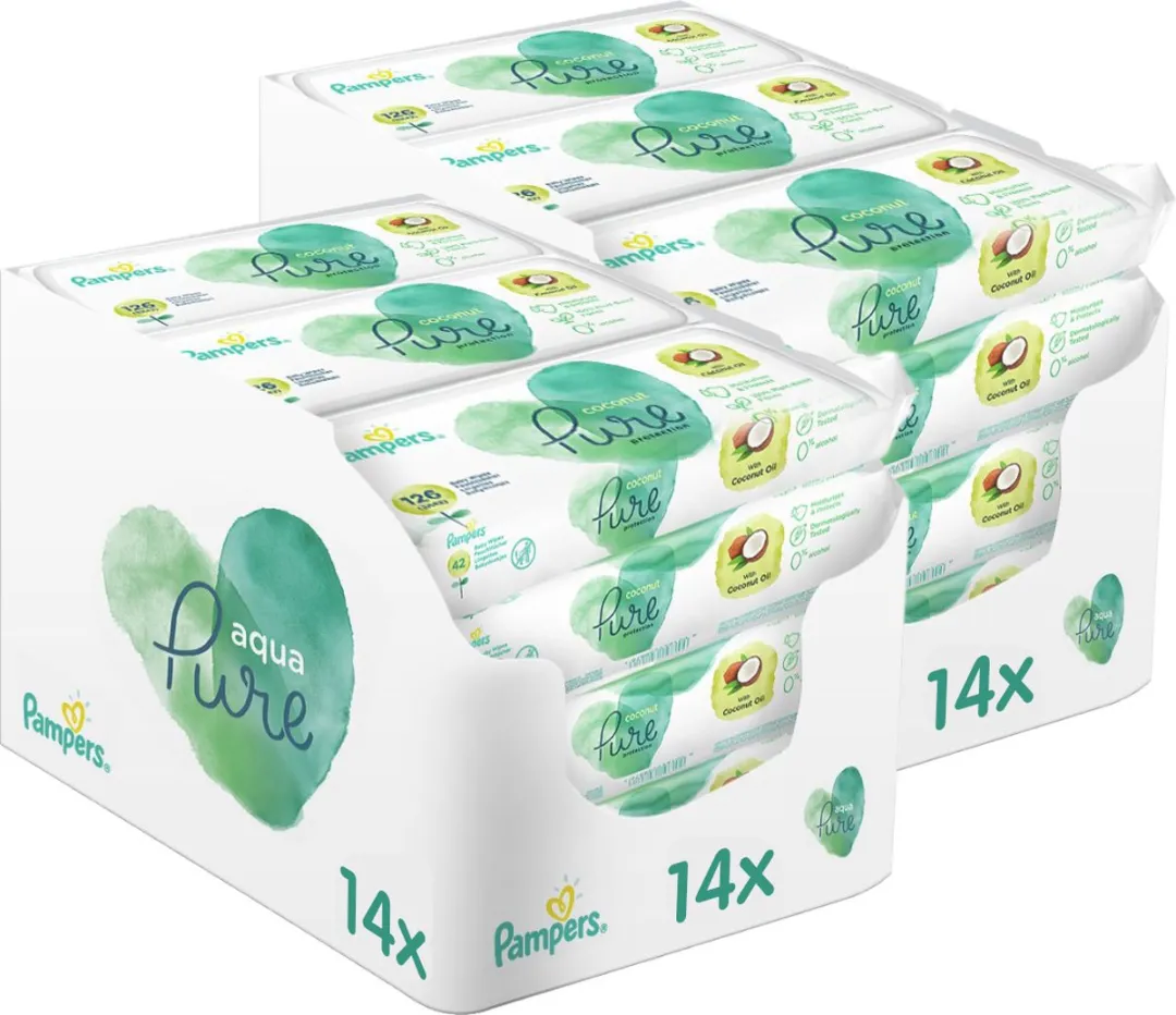 Pampers Pure Coconut Billendoekjes 1176 Stuks