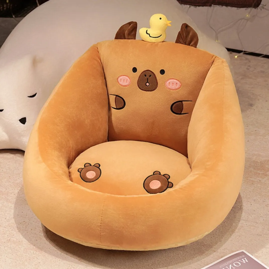 Lean Toys Kinderfauteuil Eend Pluche 50x45cm - Bruin