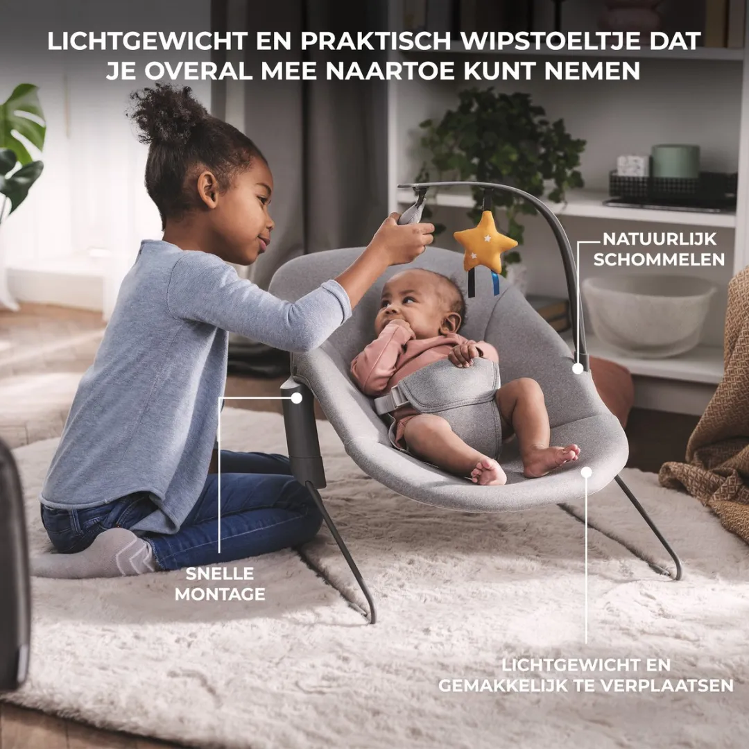 KinderKraft ENOCK 3-in-1 Houten Kinderstoel - Natuur
