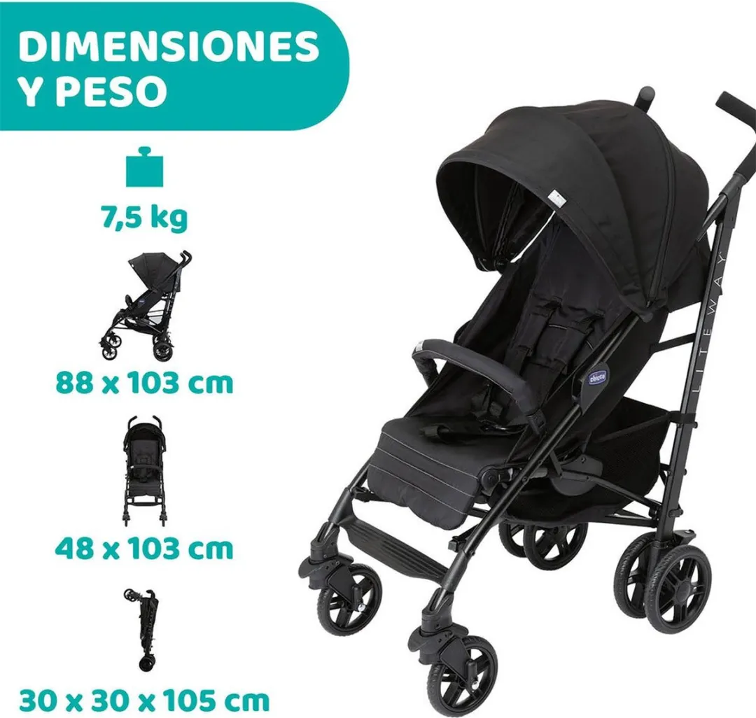 Chicco Liteway 4 Buggy - Zwart