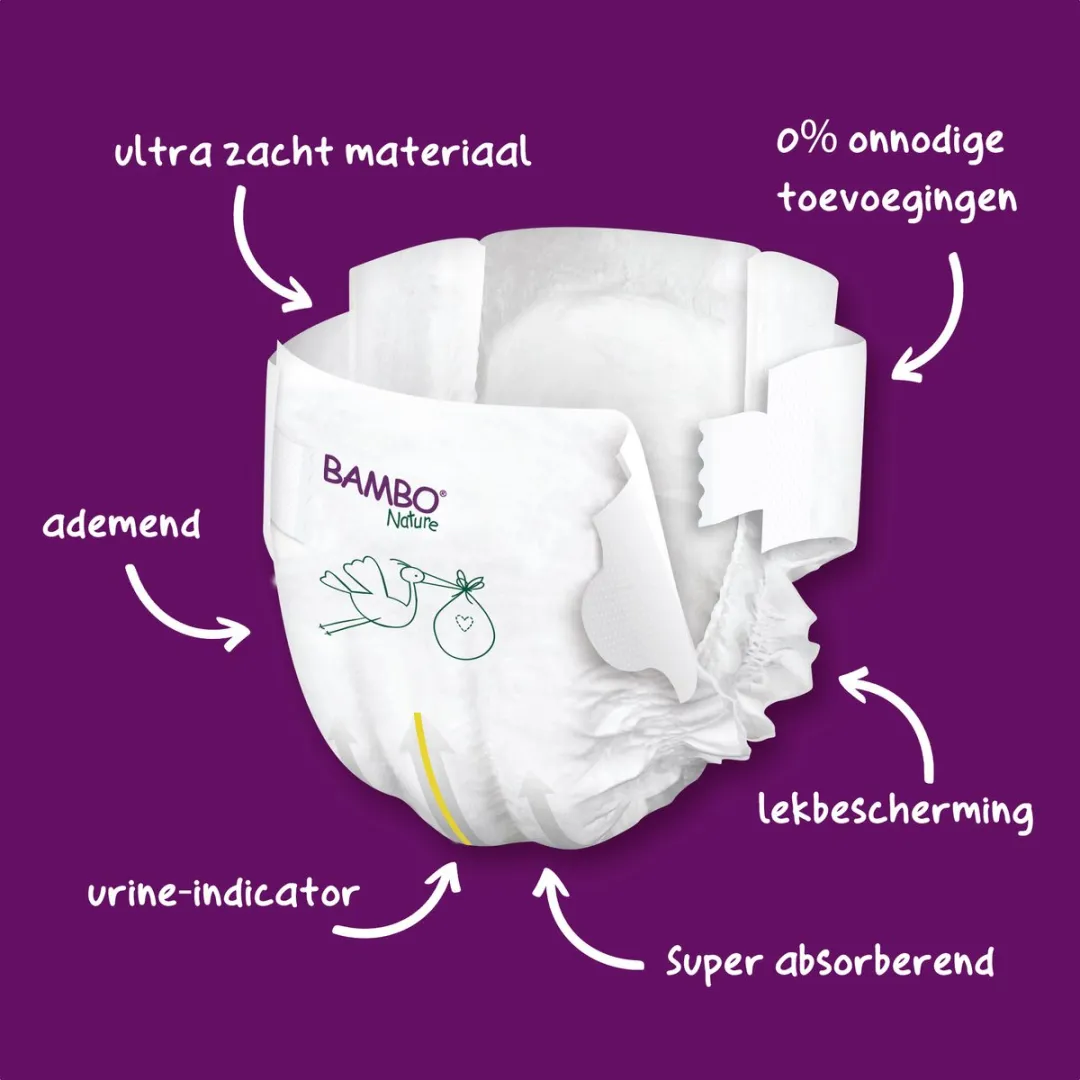 BAMBO Nature Luiers Maat 4 144 Stuks