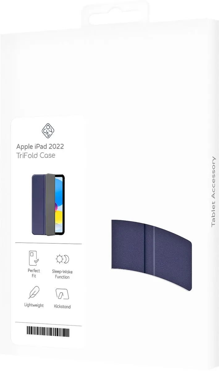 Just in Case Tablet Hoes iPad 11/10e Gen - TriFold Bookcase - Blauw