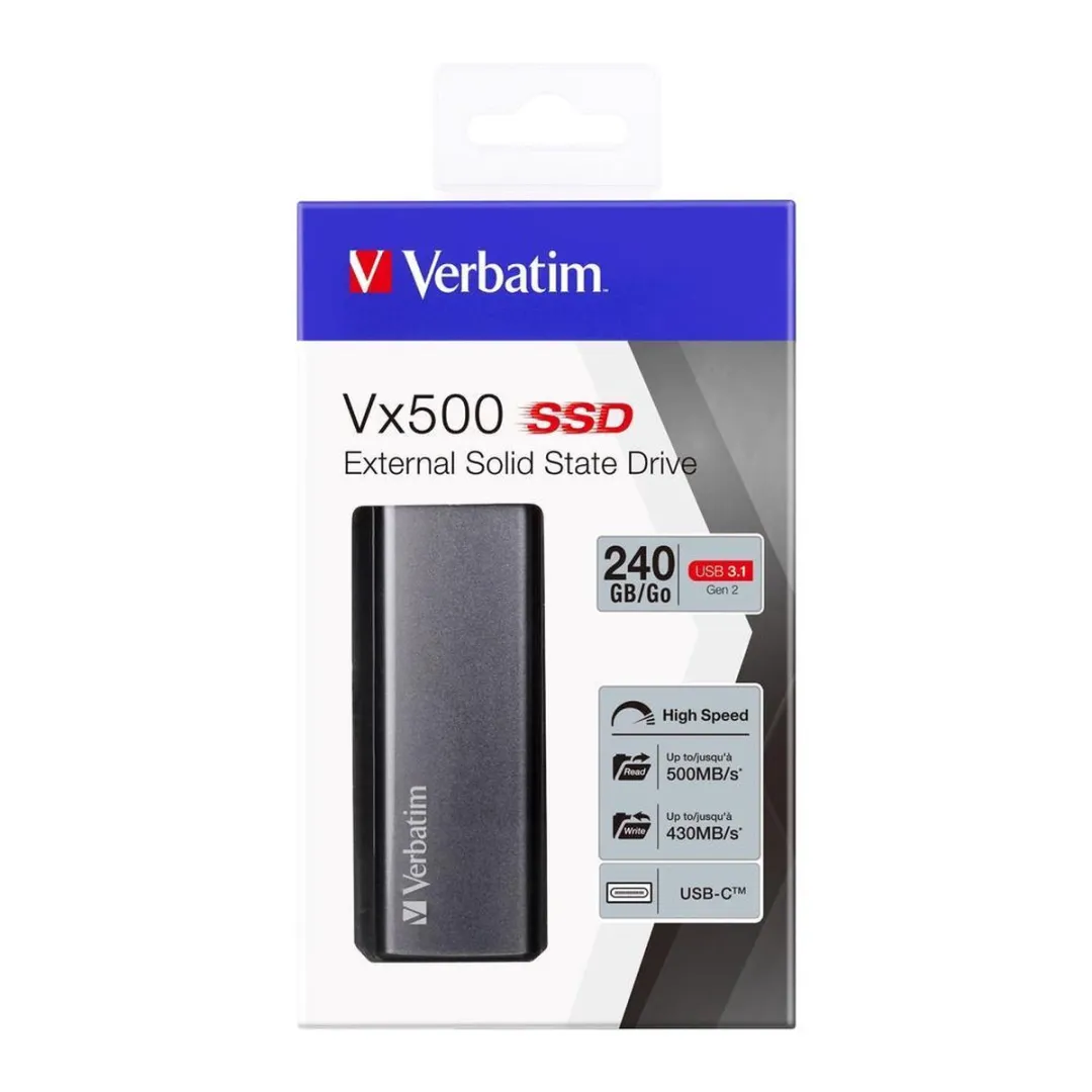 Verbatim Vx500 Externe SSD 240GB - USB 3.1 Gen 2