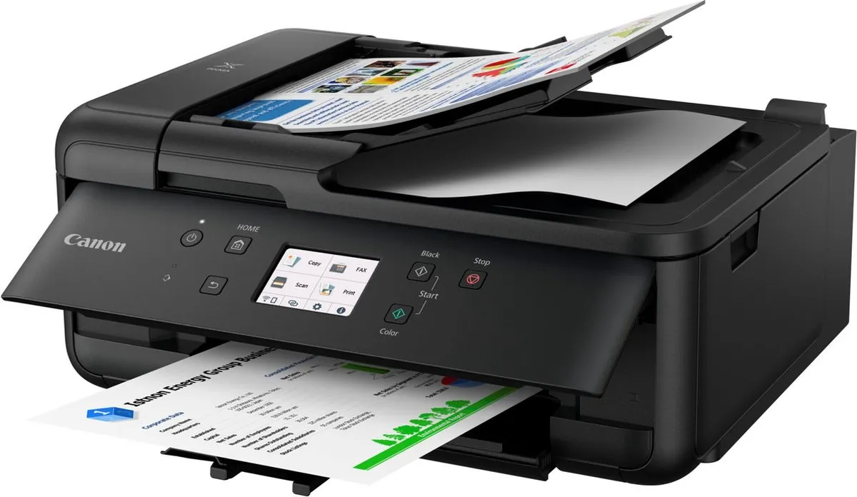 Canon PIXMA TR7650 All-in-One Inkjetprinter - 5 Kleuren - Zwart - afbeelding 6 van 6