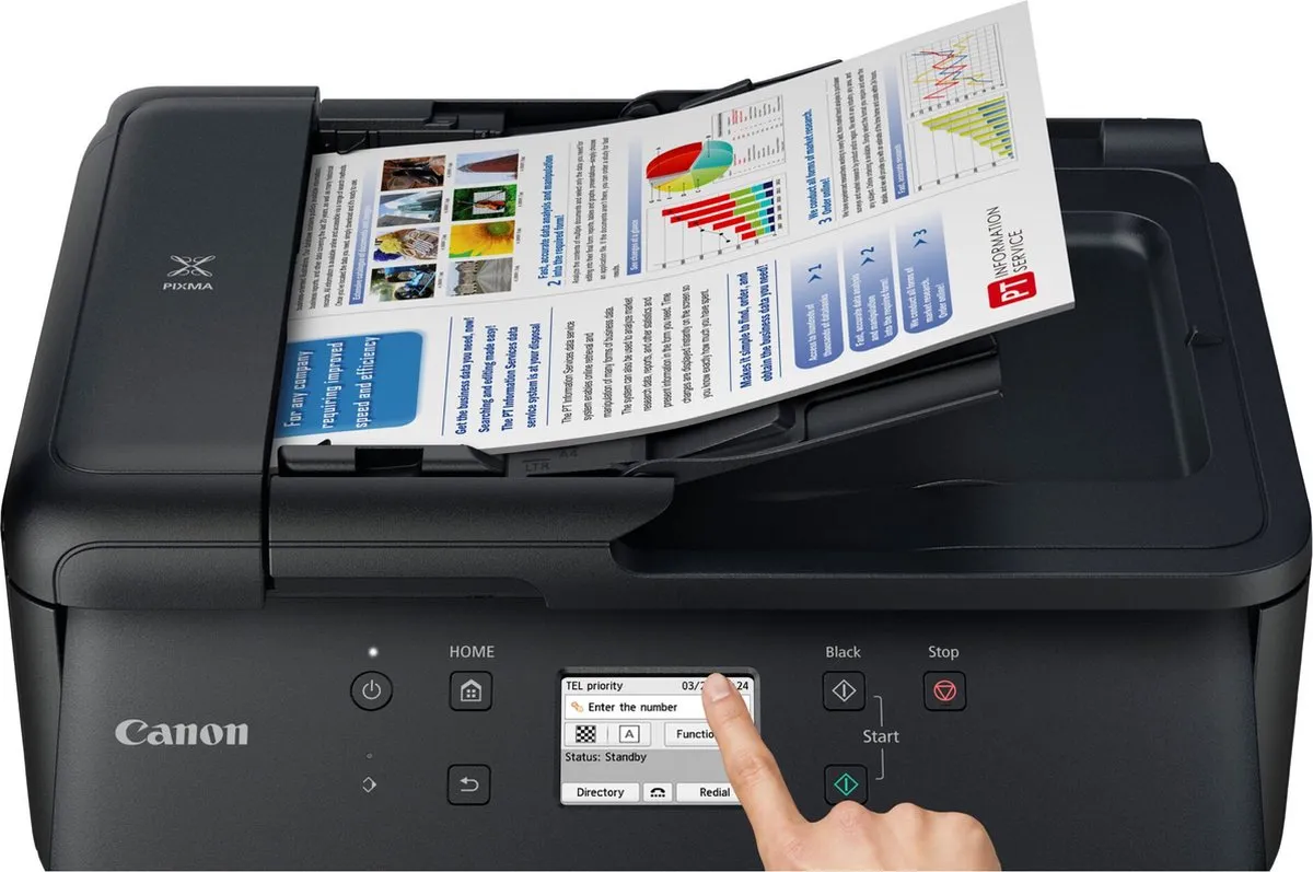 Canon PIXMA TR7650 All-in-One Inkjetprinter - 5 Kleuren - Zwart