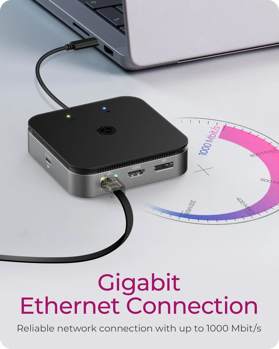 Icy Box IB-DK408-C41 USB4 Dockingstation - Antraciet