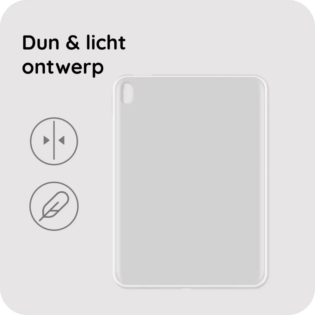 Just in Case Tablethoes iPad 11/10e Gen - Siliconen Transparant - afbeelding 6 van 6