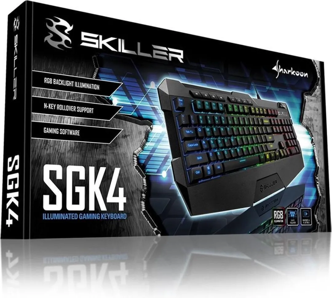 Sharkoon SKILLER SGK4 Toetsenbord - QWERTZ Duits - Zwart - afbeelding 3 van 4