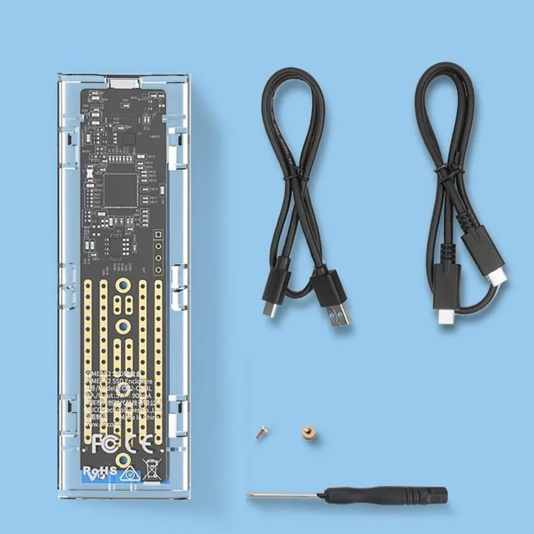ORICO NVMe M.2 SSD Behuizing 10Gbps - Transparant - Zwart - afbeelding 3 van 6