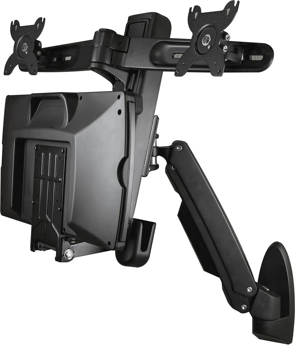 Startech WALLSTS2 Computerwerkplek Zitten/Staan - Zwart