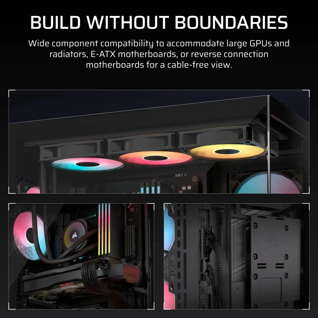 Corsair 3500X RSR PC-behuizing - 3 ARGB ventilatoren - Zwart