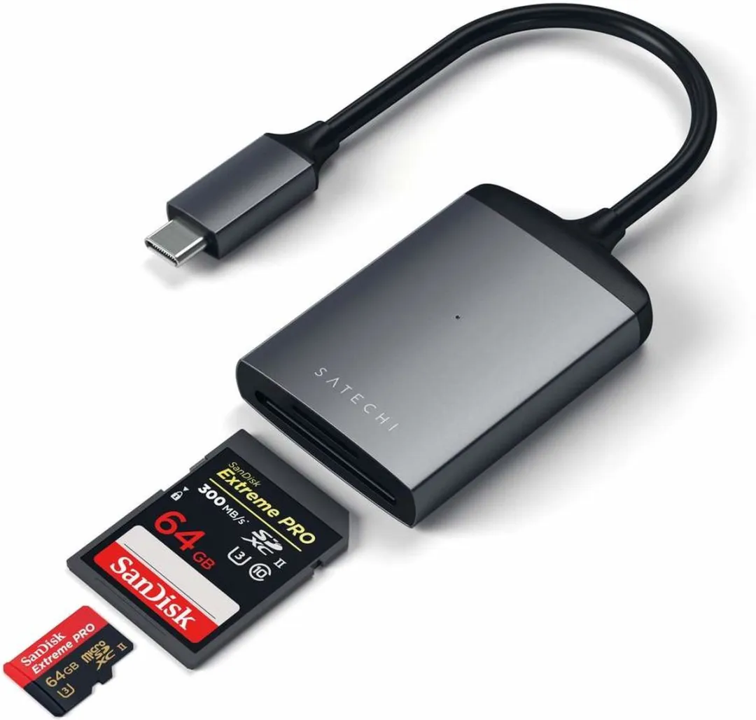 Satechi ST-TCU3CRM Geheugenkaartlezer USB-C - Grijs