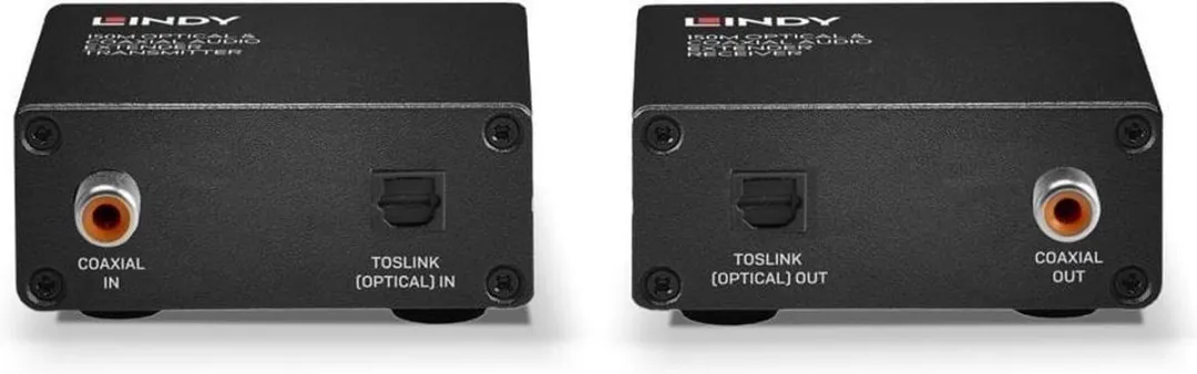 Lindy 70456 Audio Extender Toslink/Coax via RJ45 - 150m - Zwart