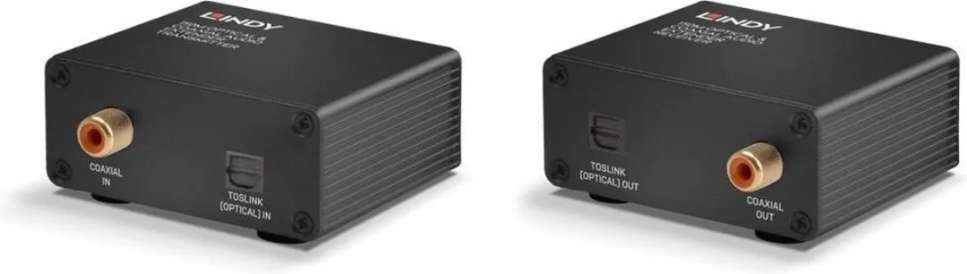 Lindy 70456 Audio Extender Toslink/Coax via RJ45 - 150m - Zwart - afbeelding 6 van 6
