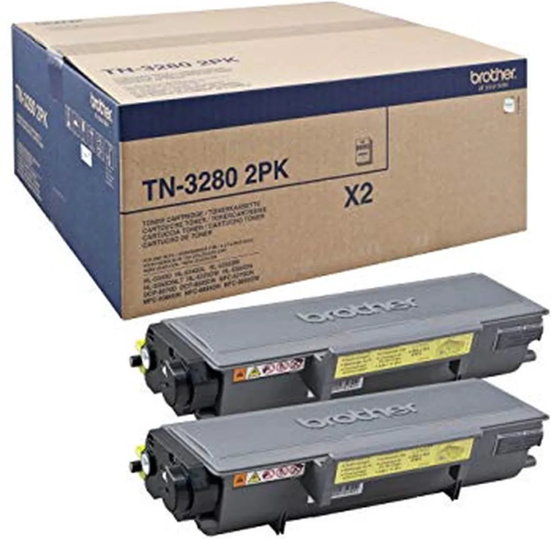 Brother TN-3280TWIN Tonercartridge - 2 Stuks - Zwart