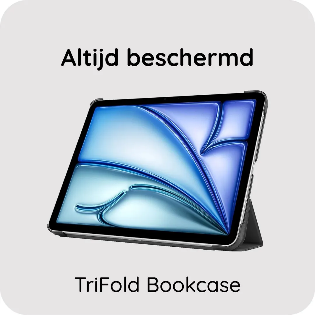 Just in Case TriFold Bookcase Hoes - iPad Air 11 (M2/M3/M4) 10" - Grijs