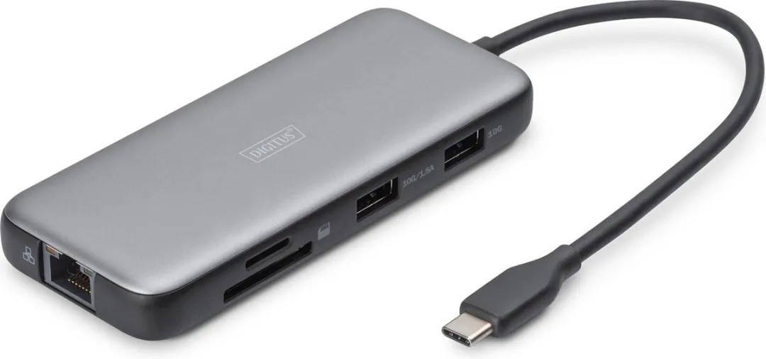 Digitus DA-70915 USB-C Dockingstation - M.2 SSD-slot - Grijs/Zwart