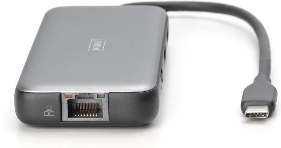 Digitus DA-70915 USB-C Dockingstation - M.2 SSD-slot - Grijs/Zwart
