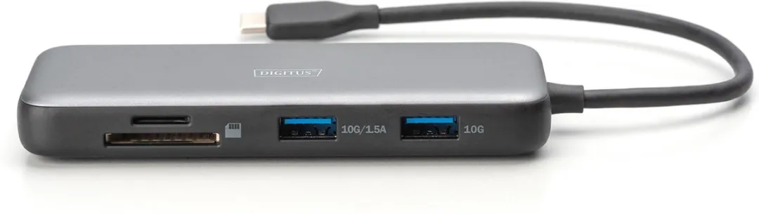 Digitus DA-70915 USB-C Dockingstation - M.2 SSD-slot - Grijs/Zwart