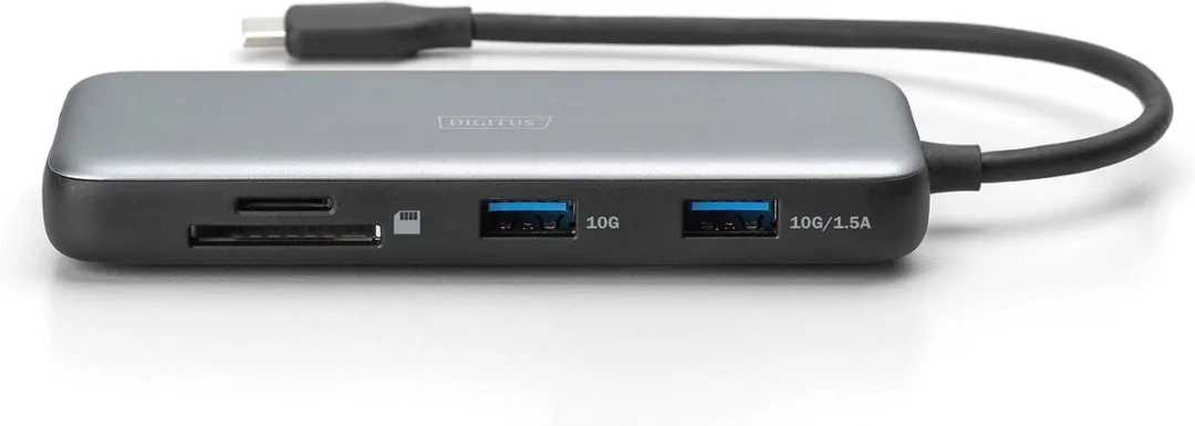 Digitus DA-70914 USB-C Dockingstation - Grijs/Zwart