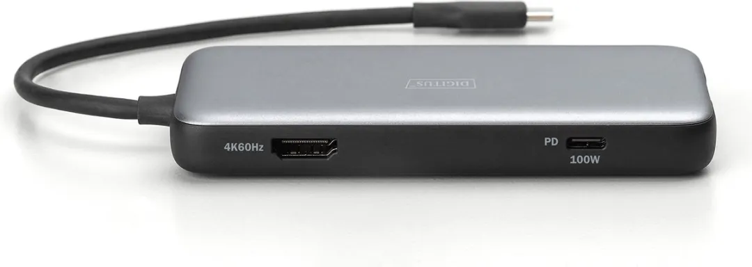 Digitus DA-70914 USB-C Dockingstation - Grijs/Zwart
