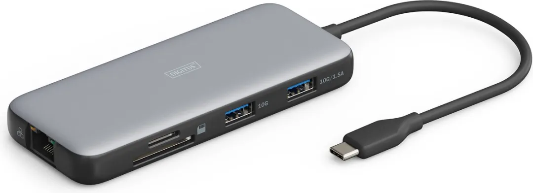 Digitus DA-70914 USB-C Dockingstation - Grijs/Zwart