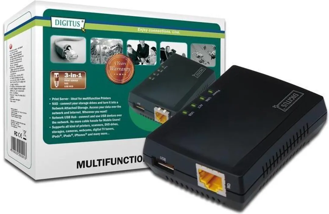 Digitus DN-13020 Netwerk-USB-server - 1x USB 2.0