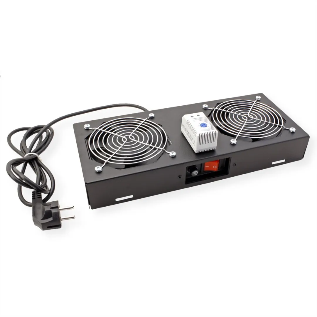 Roline Ventilatie-unit 2 Ventilatoren 19-inch - Zwart - afbeelding 6 van 6