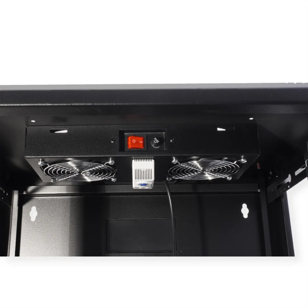 Roline Ventilatie-unit 2 Ventilatoren 19-inch - Zwart - afbeelding 5 van 6