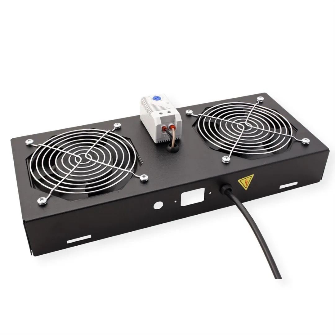 Roline Ventilatie-unit 2 Ventilatoren 19-inch - Zwart - afbeelding 4 van 6