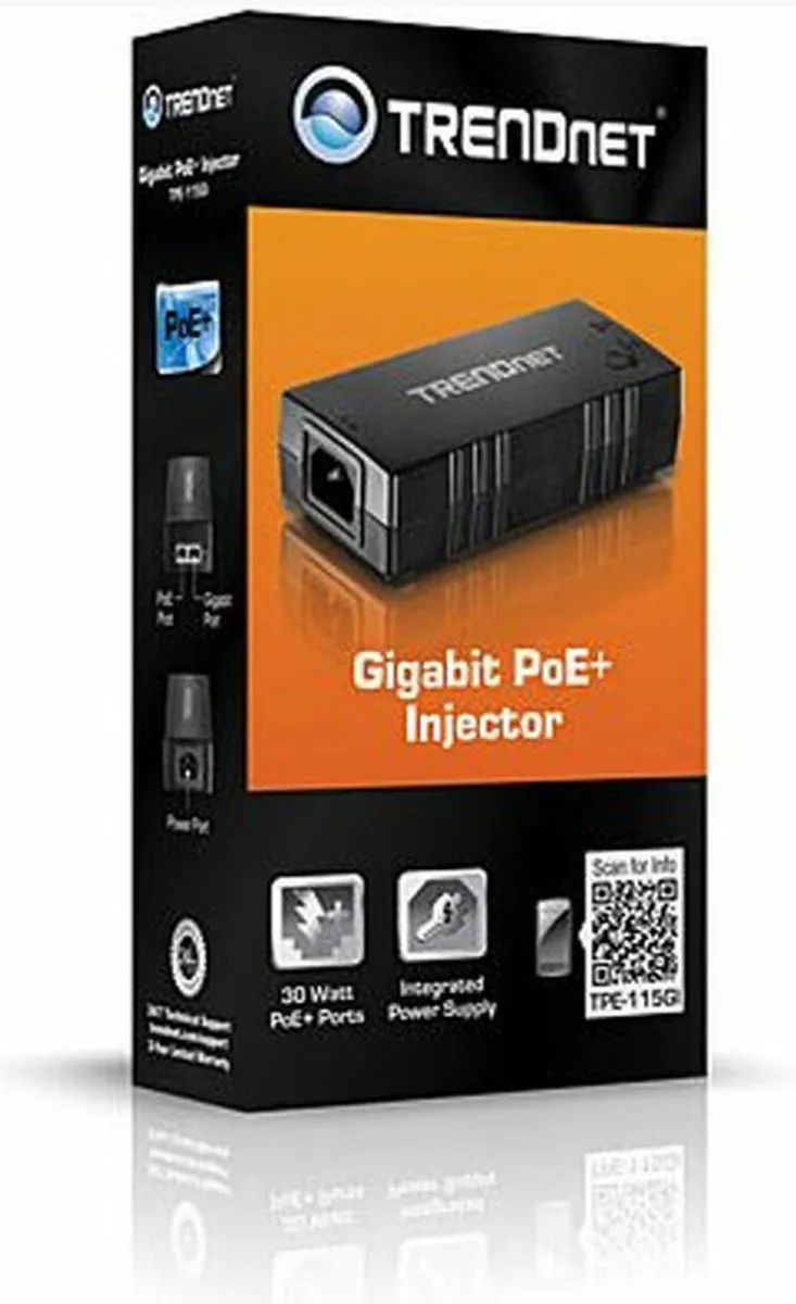 Trendnet TPE-115GI PoE Injector - Zwart