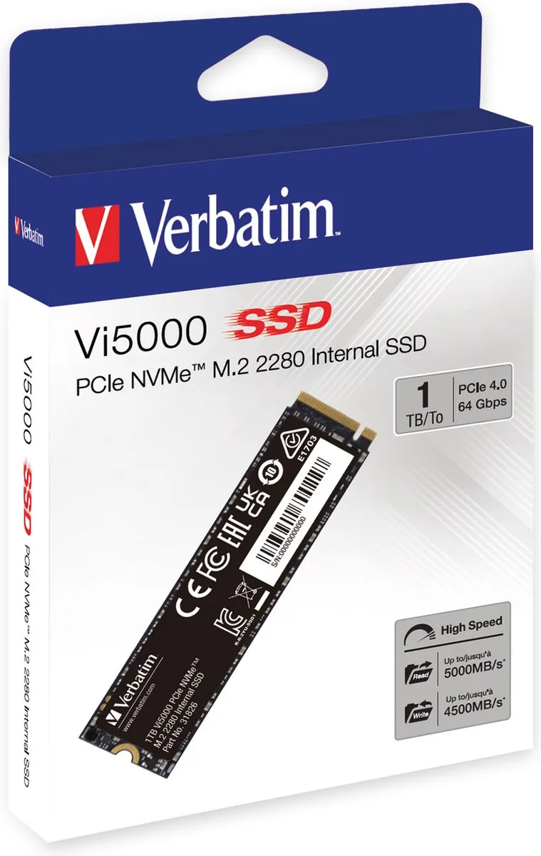 Verbatim Vi5000 31826 M.2 PCIe NVMe SSD 1TB