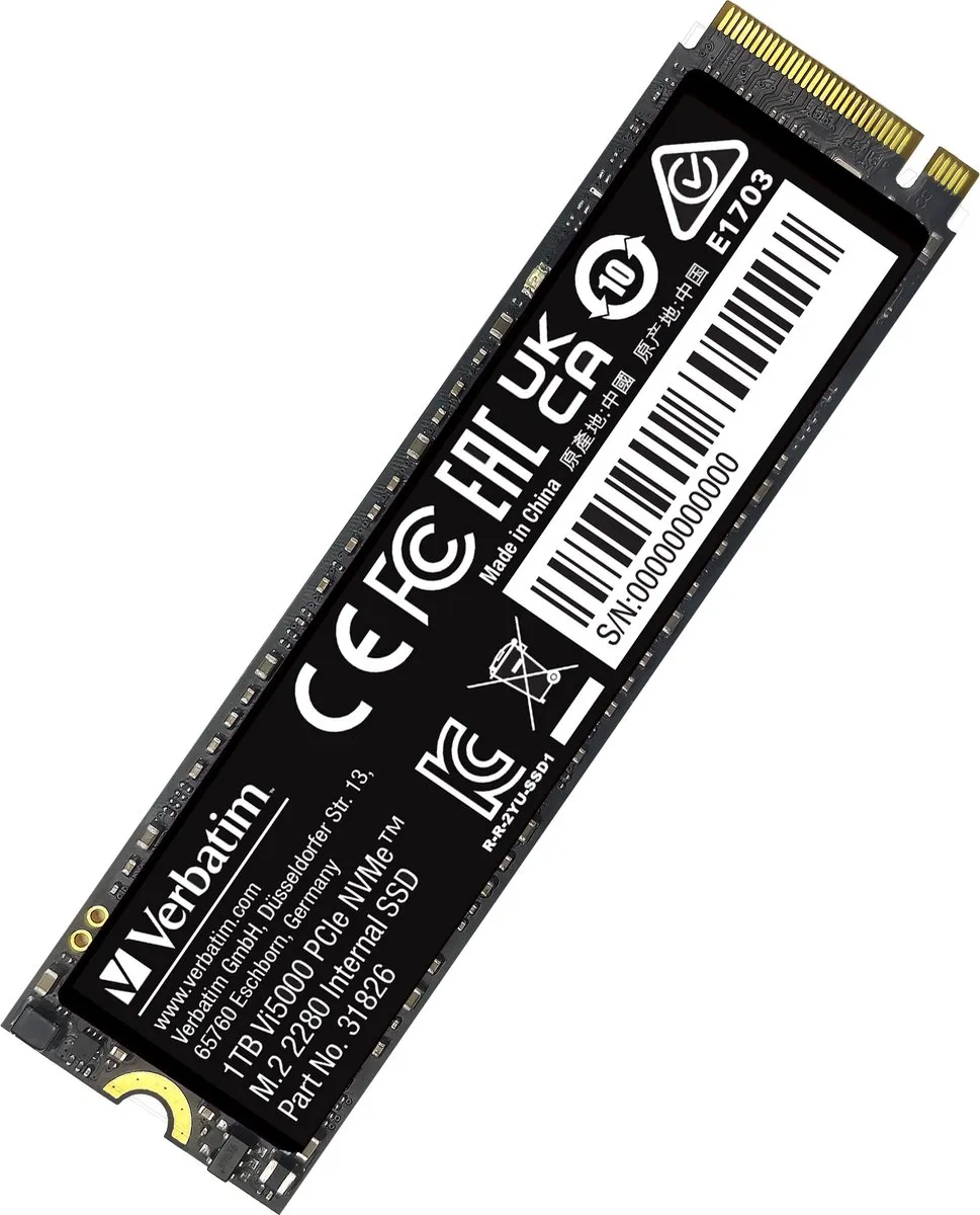 Verbatim Vi5000 31826 M.2 PCIe NVMe SSD 1TB - afbeelding 6 van 6