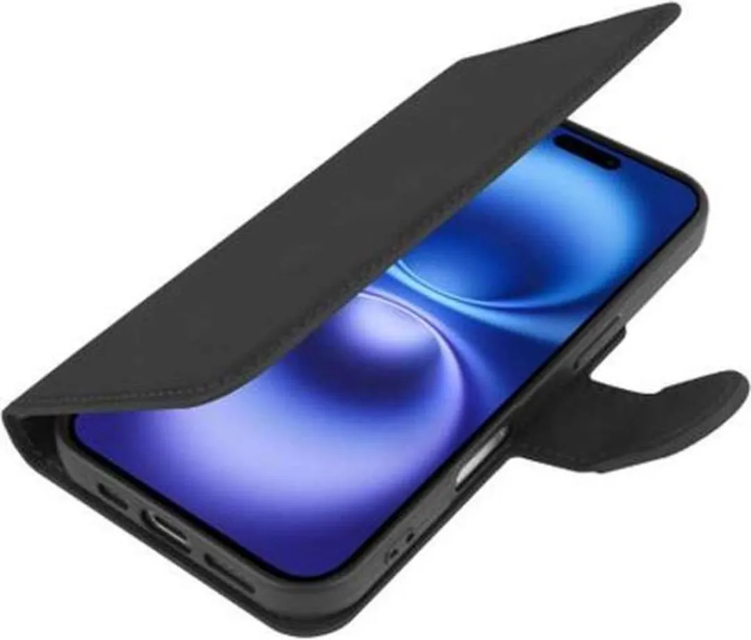 Just in Case iPhone 16 Hoesje met Pasjeshouder 4 Stuks - Zwart